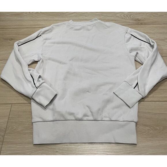 Adidas Crew Neck Sweatshirt Large Logo Women’s XS White Cream Three Stripes 19 - Picture 2 of 9